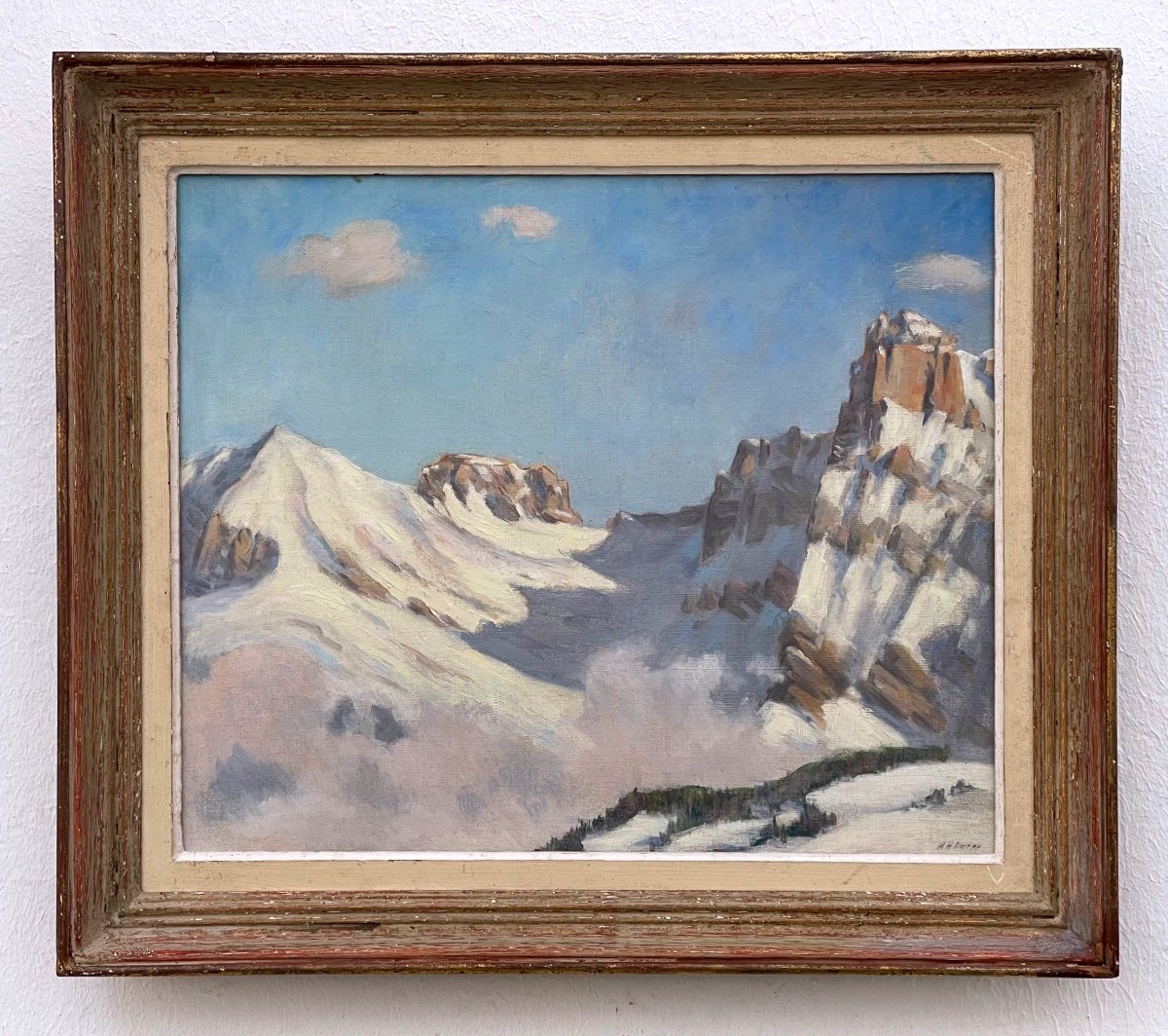 ” Montagne Juillet 1931 ” Hans Arnold Daepp ( 1886 - 1949 )