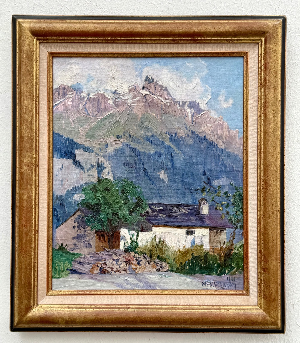 ” Chalet En Montagne ”  Louguinine - Wolkonsky Marie ( 1875 - 1960 )