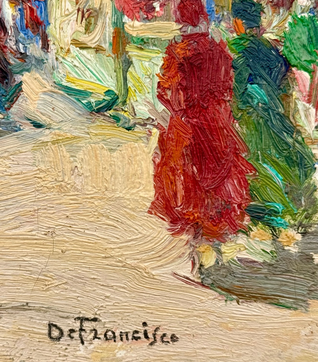 " Foire à Vayrac "  Pietro de Francisco ( 1873 - 1969 )-photo-3