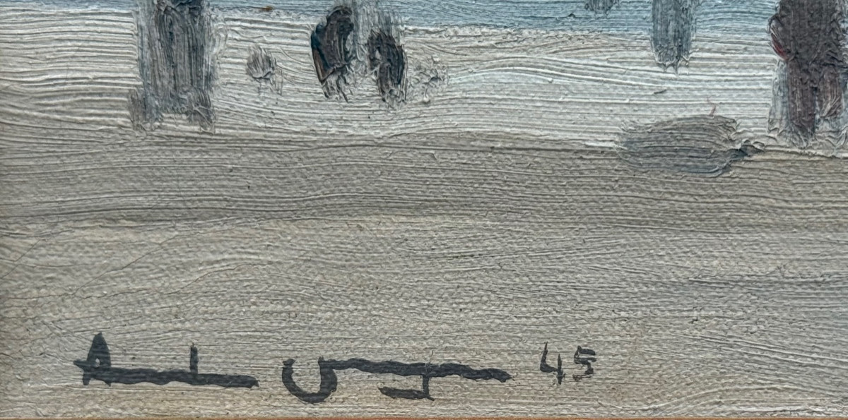 ” Plage animées ” André Verger ( 1912 - 1990 )-photo-2