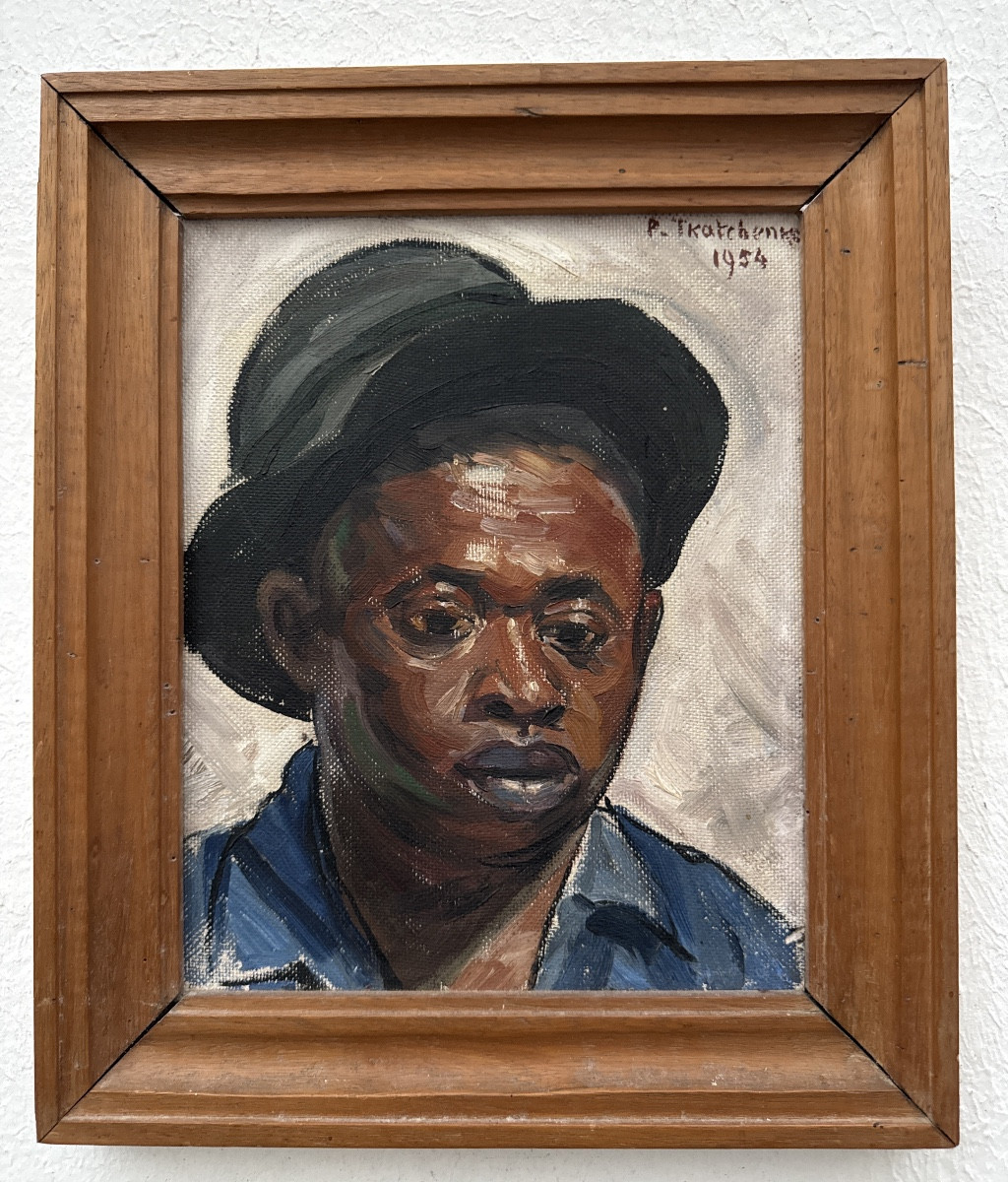 "portrait Of A Young Black Boy In A Hat" By Leonid Tkatchenko (1927)