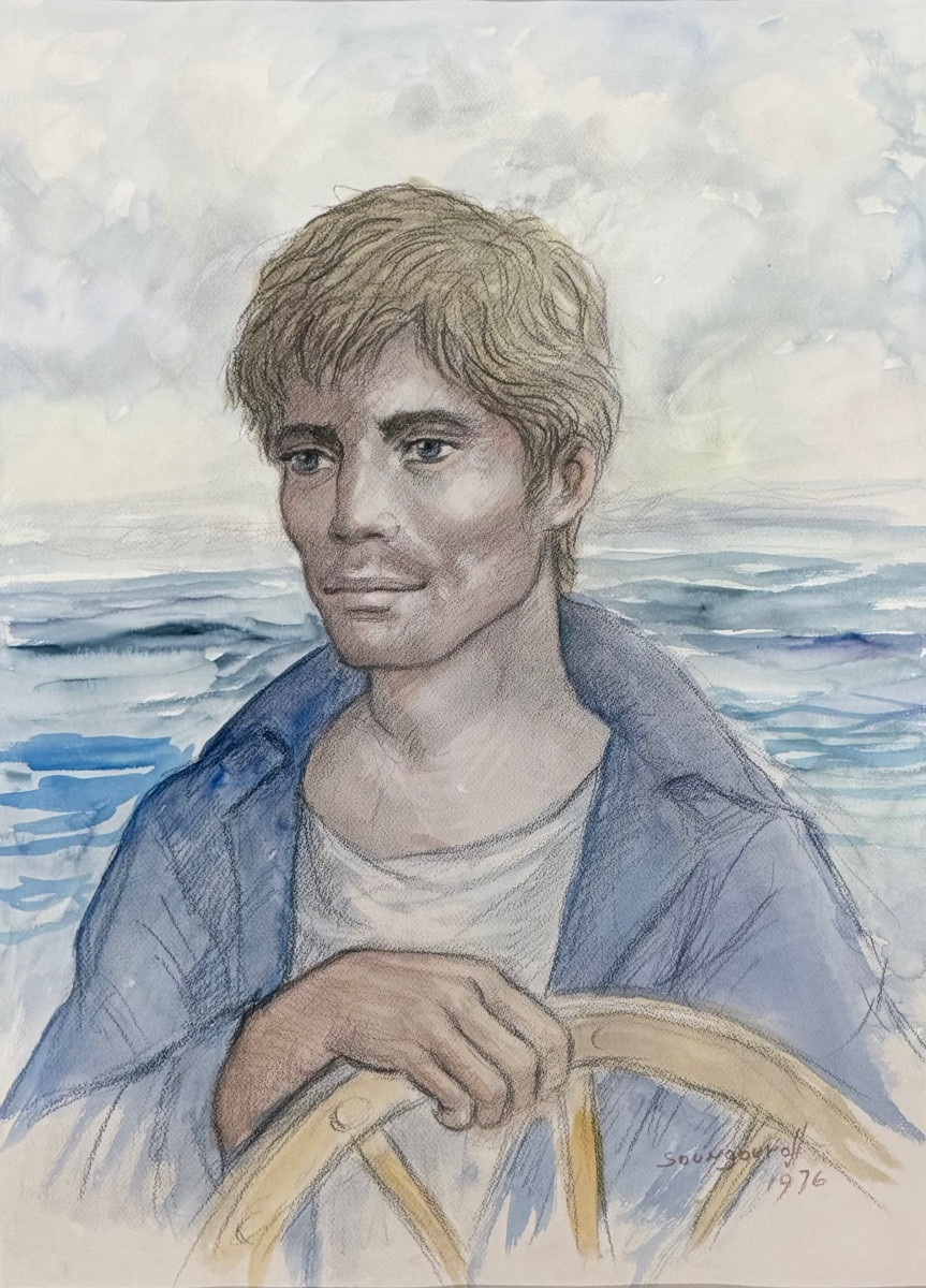 "young Man At The Bar" Soungouroff Anatola (1911-1982)-photo-2