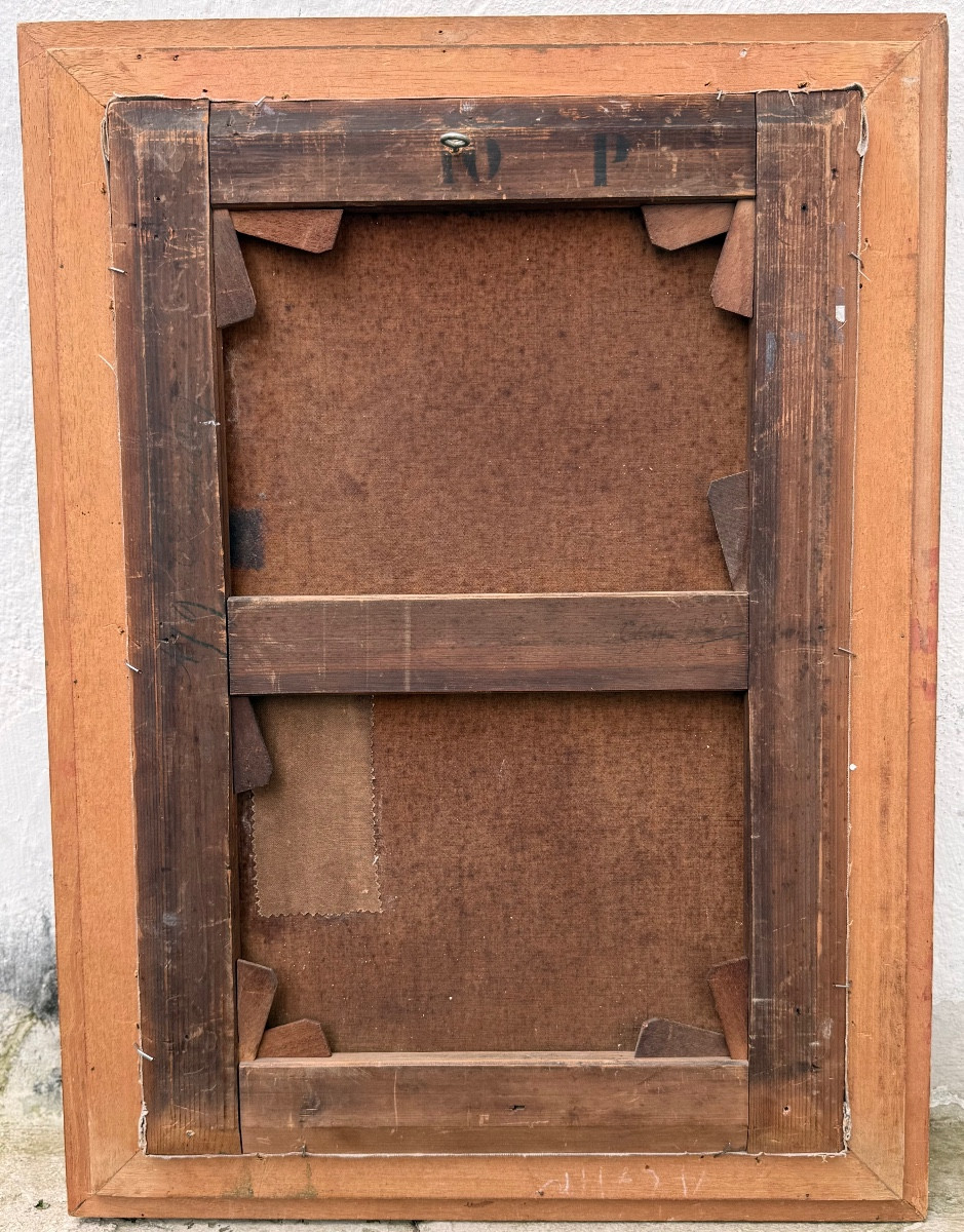 "elegant With A Bouquet" By Pierre Outin (1840-1899)-photo-4