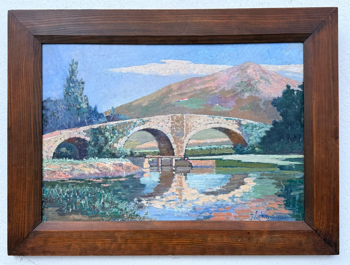 "the Bridge Of Ascain" By Jean Etcheverrygarray (1877-1952)