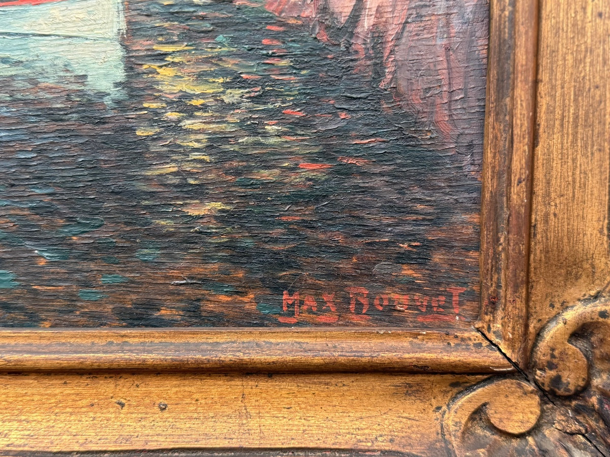 " Pêcheurs Méditerranéens " Max Bouvet ( 1854 - 1940 )-photo-2