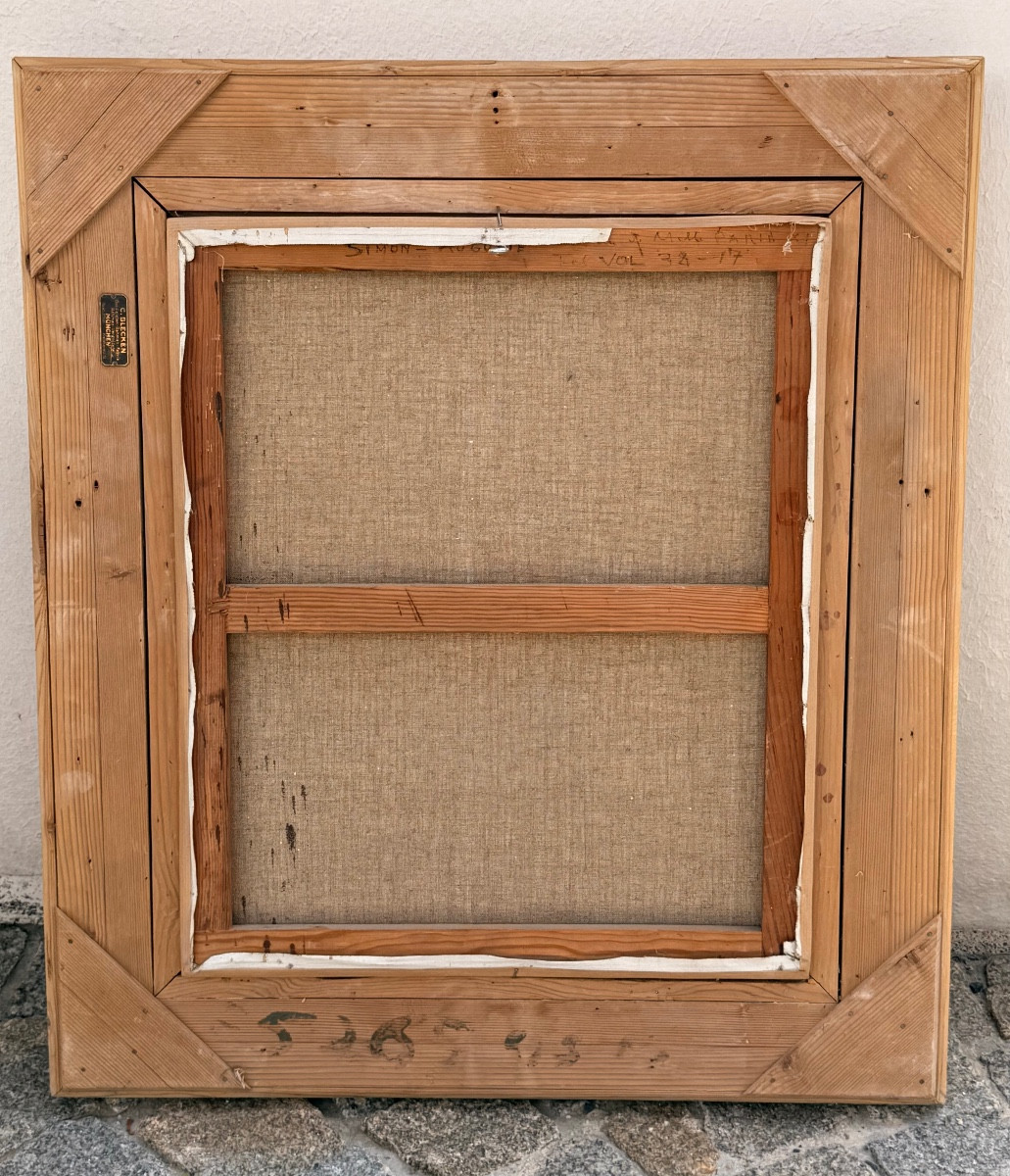 " Bouquet Of Flowers And Pears  " Simon Auguste (1909 - 1987 )-photo-3