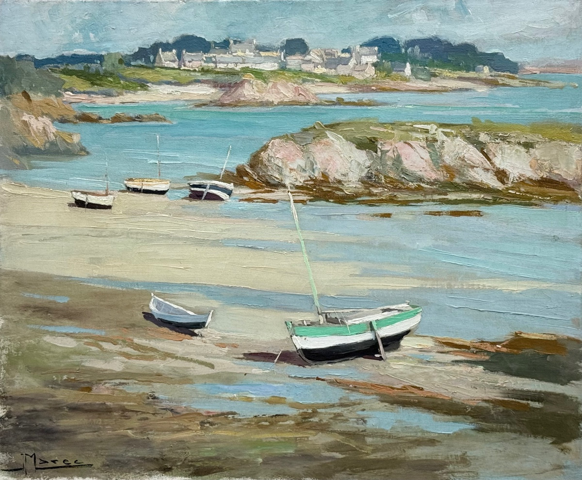 " Côtes Bretonnes " Jean Marec ( 1901 - 1972 )-photo-2