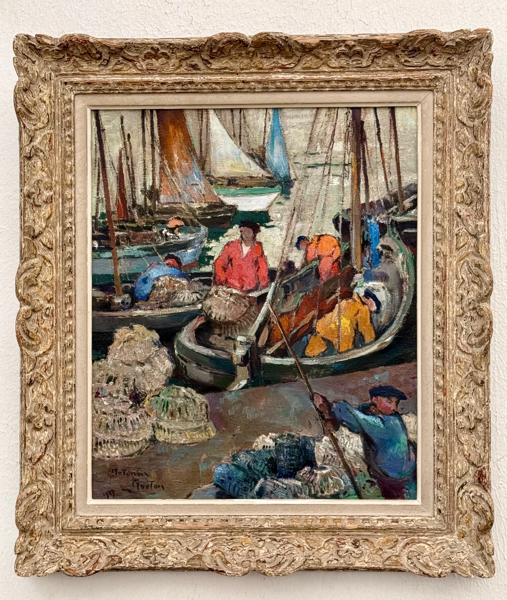 "Pêcheurs aux casiers à Homards " 1929  Antonin Guéton ( 1886 - 1941)