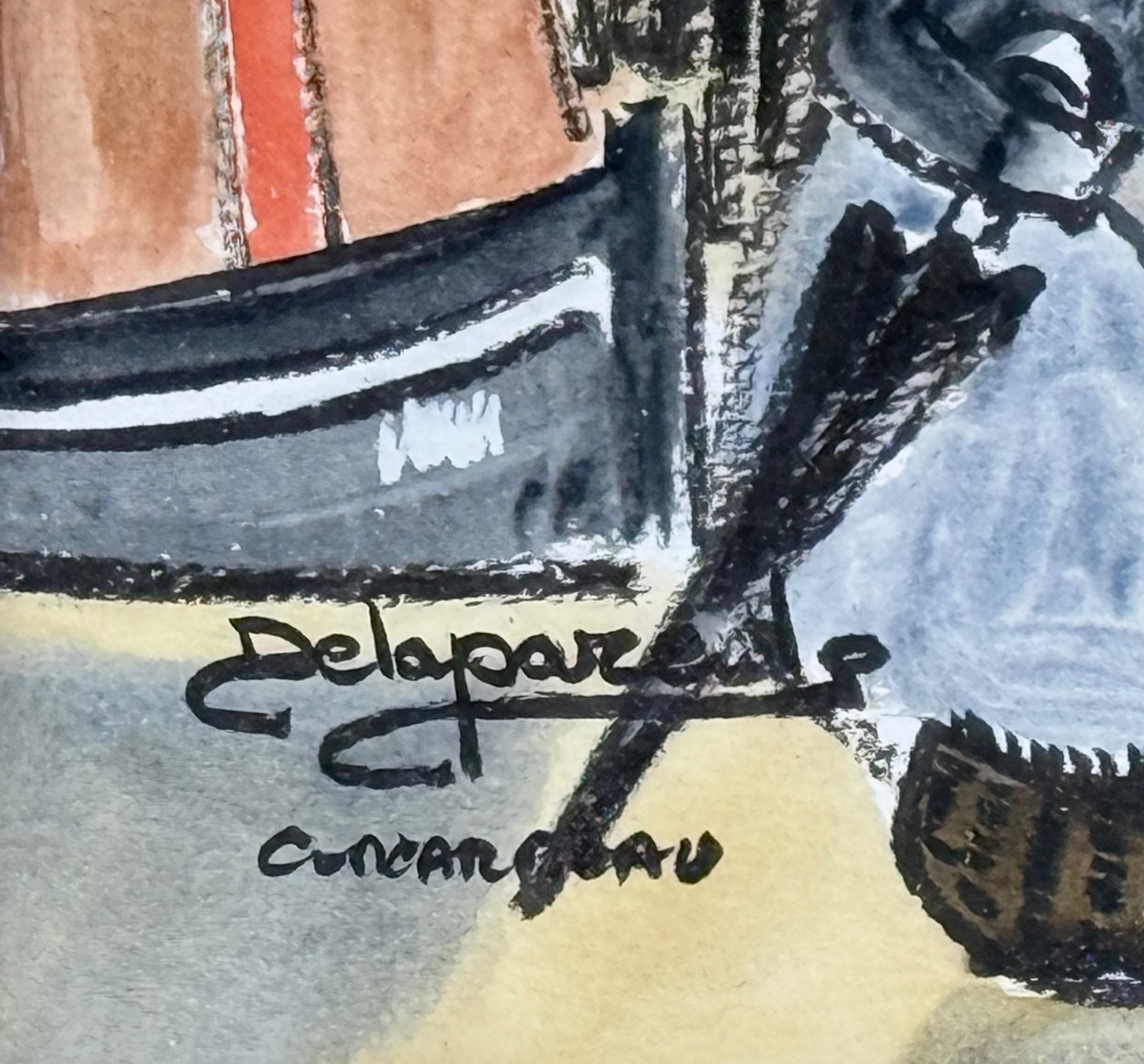 "scene From Daily Life In Concarneau" By Gaston Delaparede (1908–1995)-photo-3