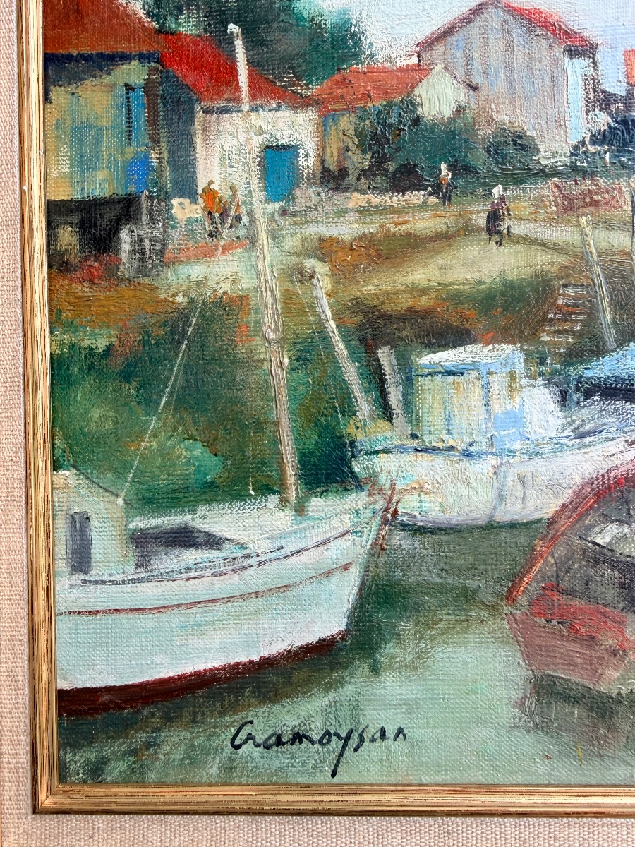 " île d'Oléron " 1973  Marcel Cramoysan  ( 1915 - 2007 )-photo-2