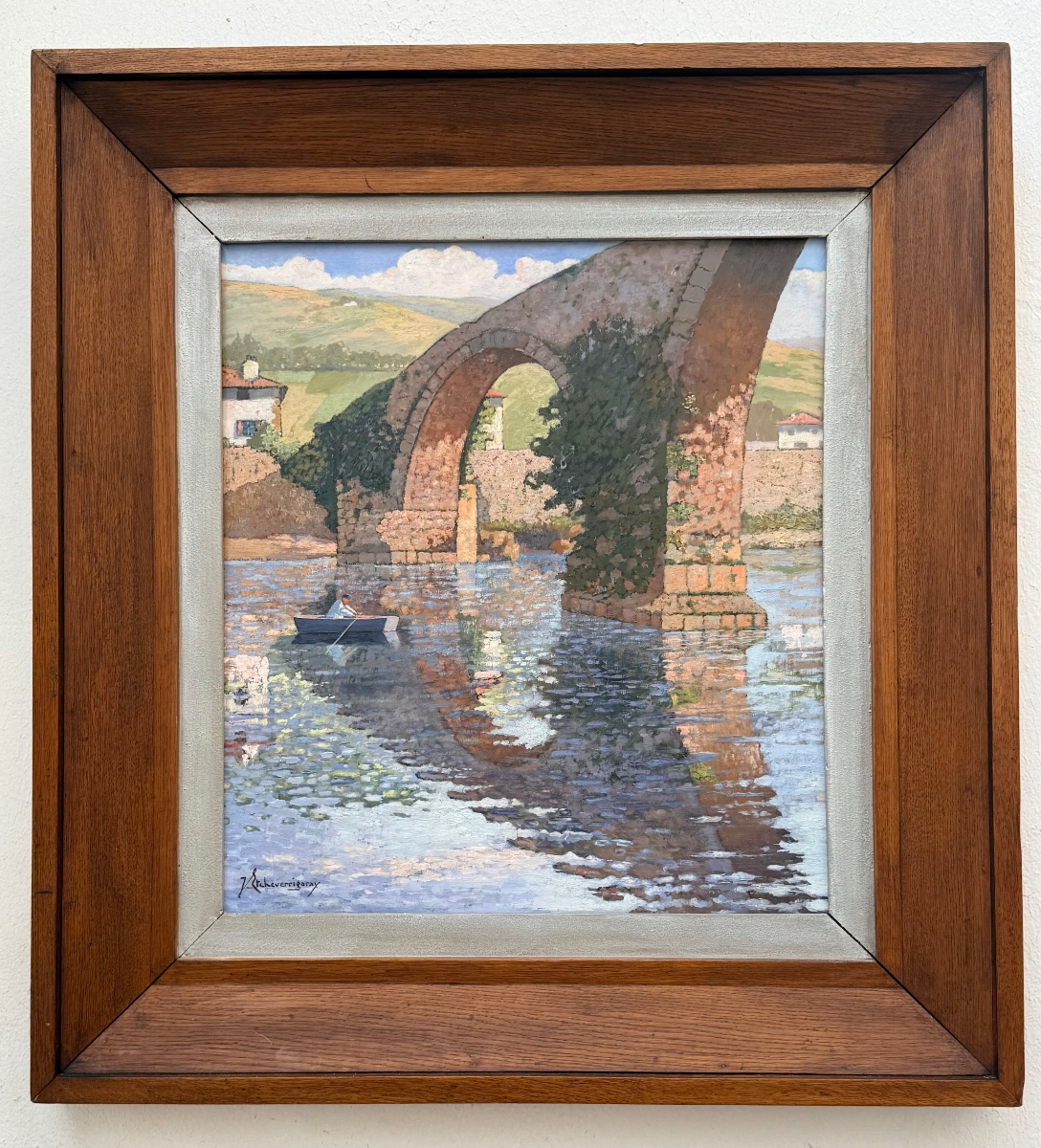 "fisherman At The Bidarray Bridge" (basque Country) Jean Etcheverrigaray (1877–1952)