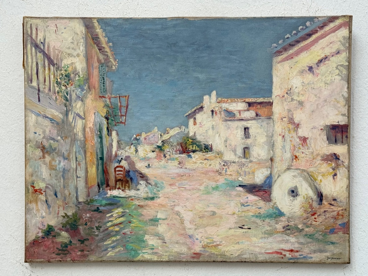 "a Busy Street In Provence" By Julien Gustave Gagliardini (1846–1927)-photo-3