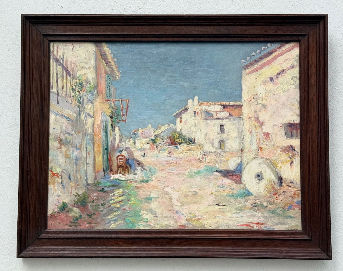 "a Busy Street In Provence" By Julien Gustave Gagliardini (1846–1927)