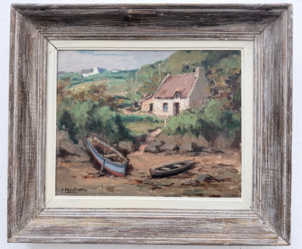 "thatched Cottage In Pont-aven" By Pierre Plouhinec (1907–1984)