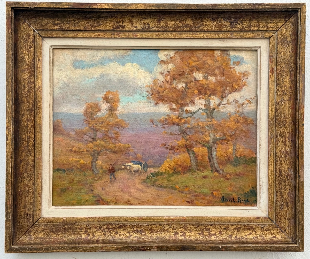 " Route en Creuse " Paul Rue ( 1866 - 1954 )