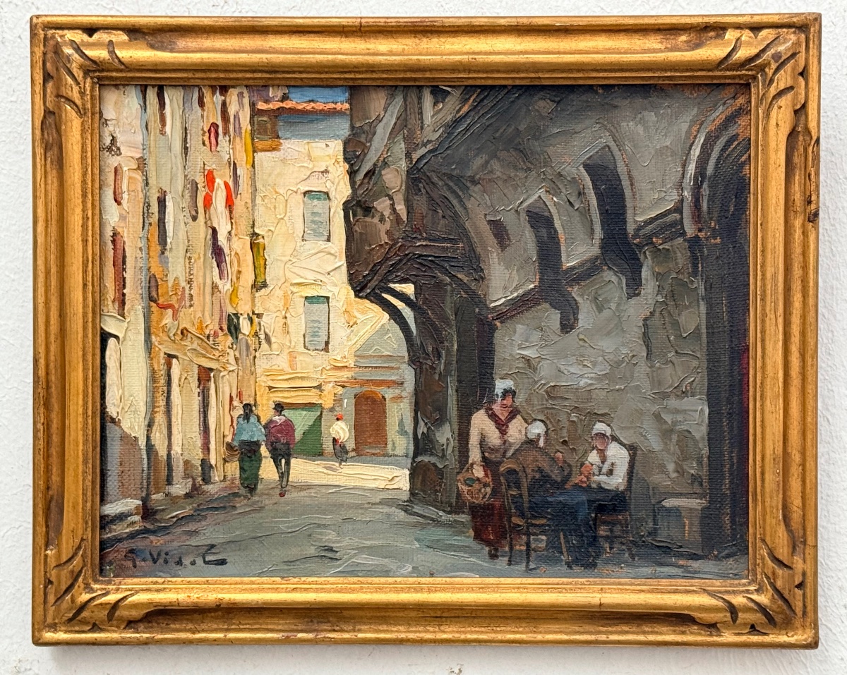 "Riez Vieille Rue " Gustave Vidal ( 1895 - 1966 )