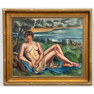 “draped Bather” André Favory (1888 - 1937)