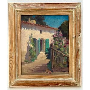 ” LES ROSES TRÉMIÈRES ” Pierre Vaillant ( 1878 - 1939 )