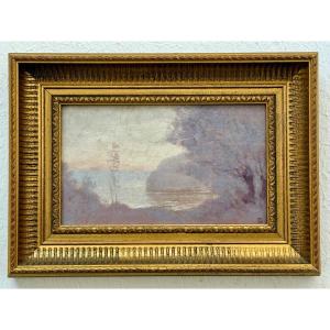 “landscape With A Pond” Jules Edmond Cuisinier (1857 - 1917)
