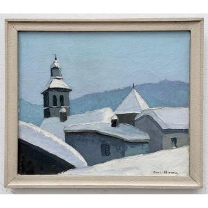 " Village sous la Neige ” Joseph Pavis D’escurac (1882 -1946 )