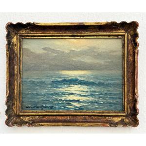 " Coucher de Soleil en Méditerranée " Jean Lafon ( 1886 - 1973 )