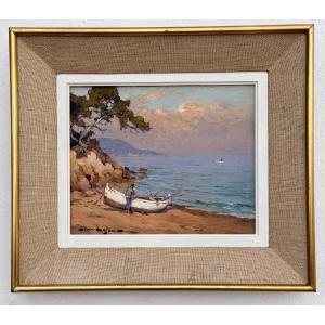 " Pêcheurs Méditerranéens " Jean Lafon ( 1886 - 1973 )