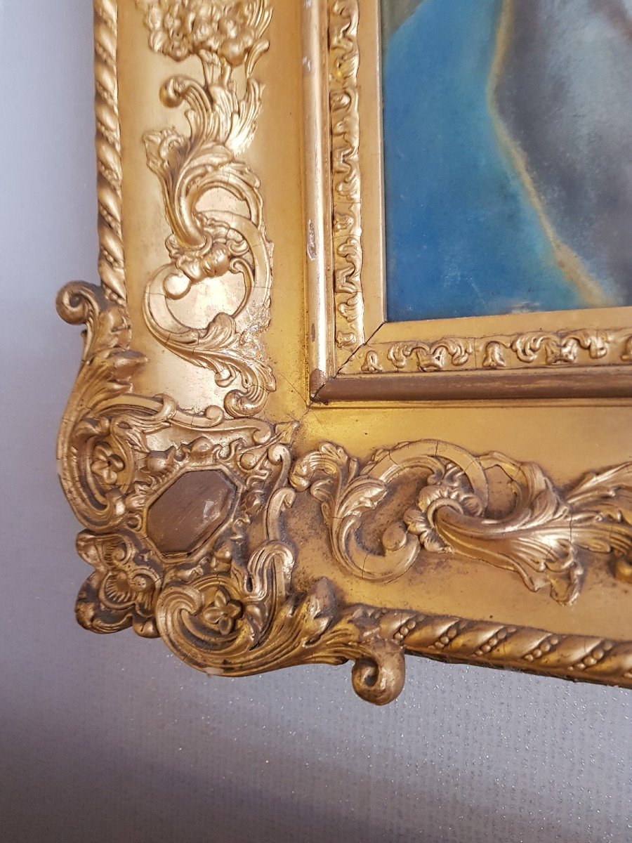 Portrait De Femme Au Pastel 19 ème  Siècle-photo-2