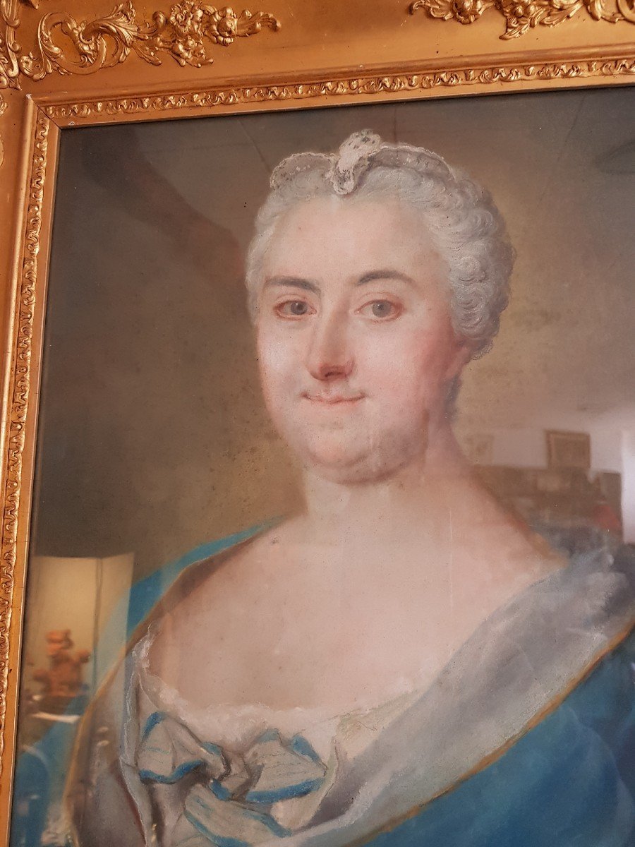 Portrait De Femme Au Pastel 19 ème  Siècle-photo-3