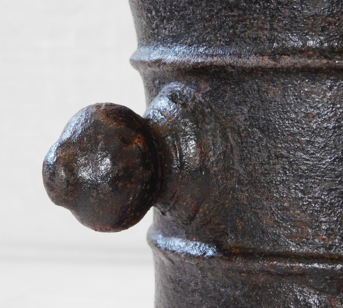 Large Dutch Cast Iron Mortar, Late 17th Century.
