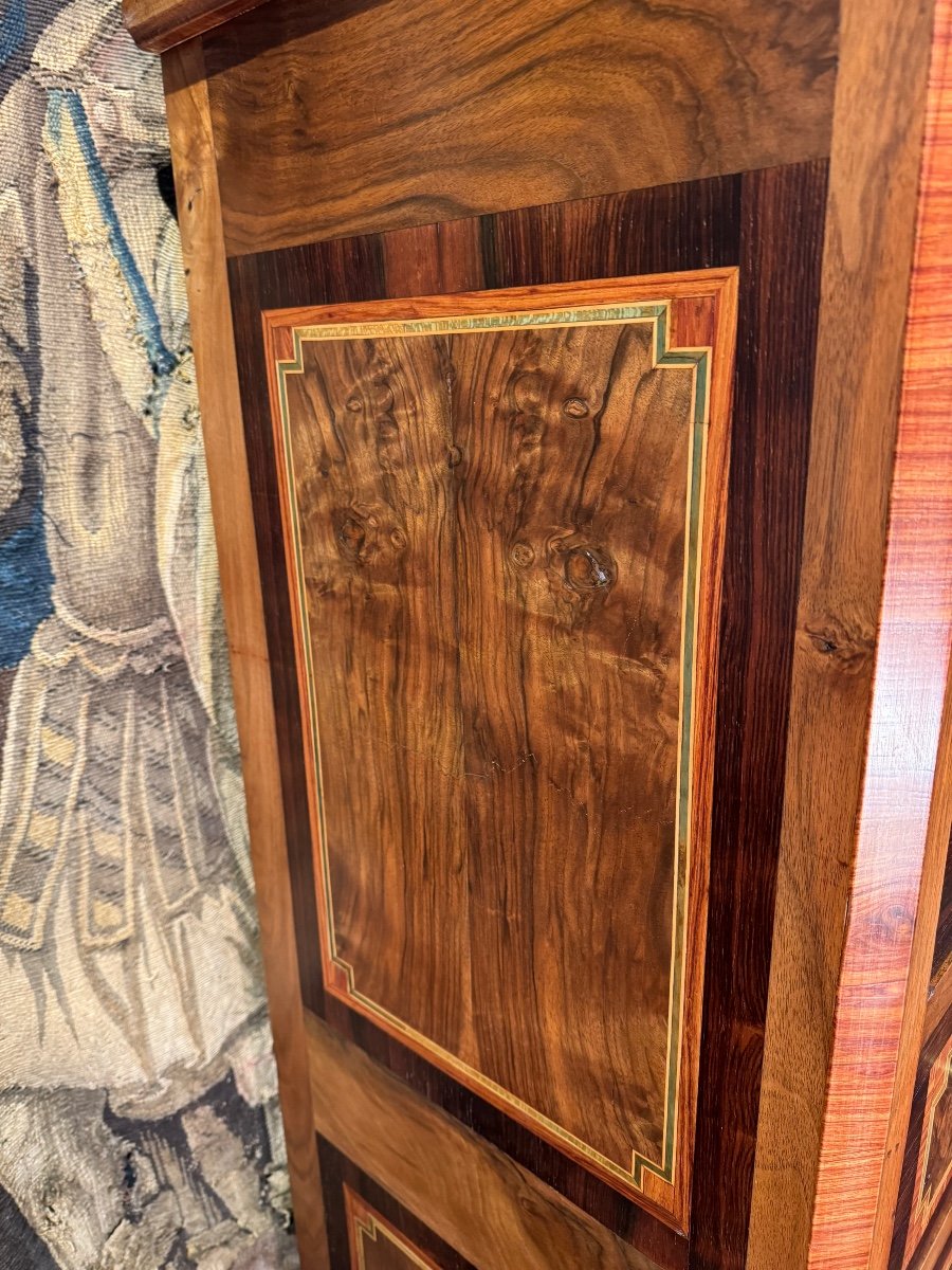 Louis XVI Chiffonier In Marquetry Early 19th Century-photo-1