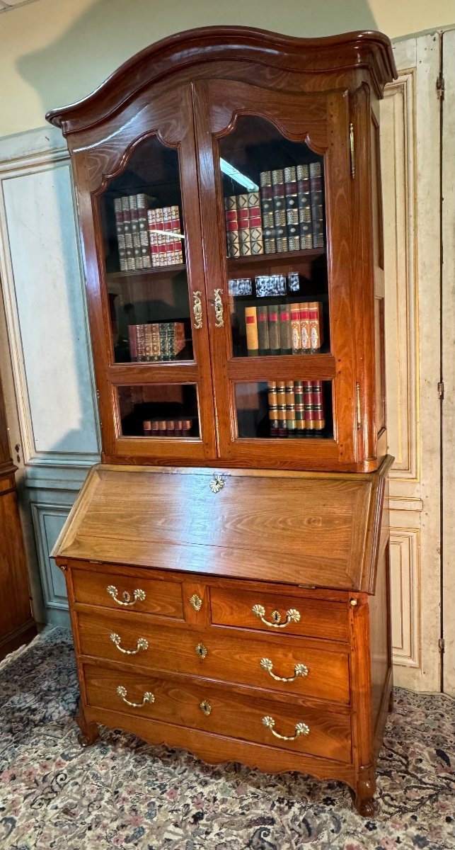 Scriban Library In Acacia Louis XV 18 Eme -photo-2