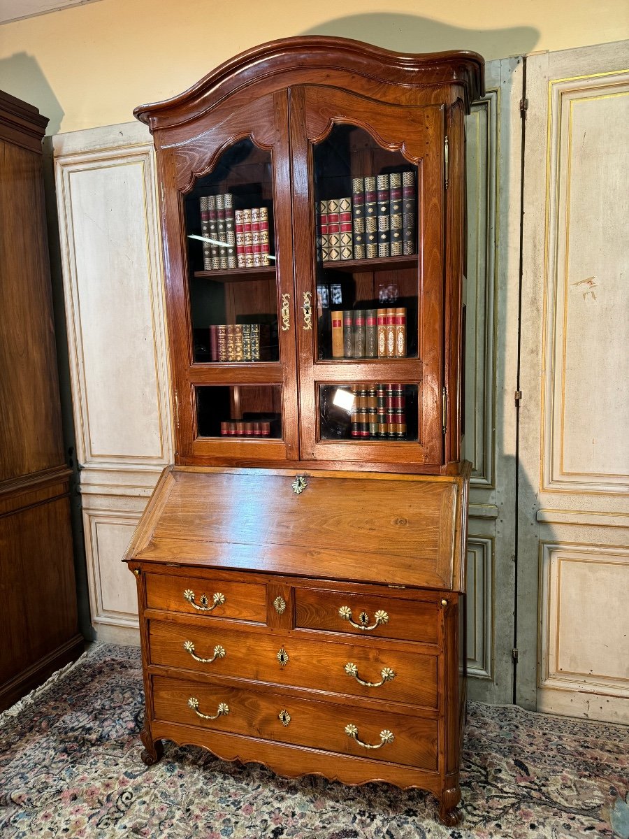 Scriban Library In Acacia Louis XV 18 Eme -photo-5