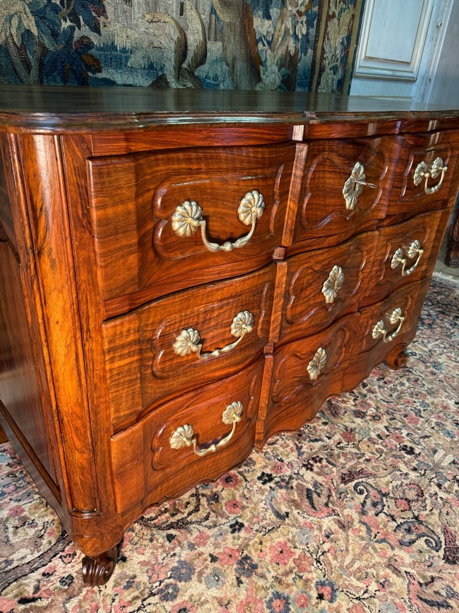 Commode Arbalète En Noyer 18 Eme Siècle -photo-3