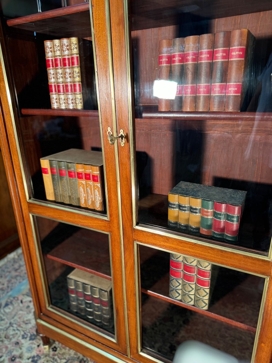 Louis XVI Period Mahogany Library 19th Century-photo-1