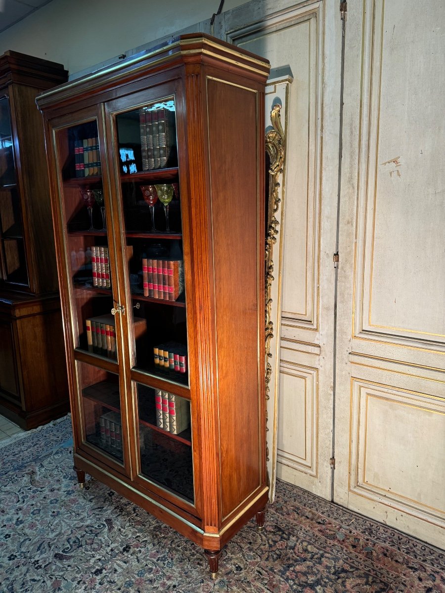 Louis XVI Period Mahogany Library 19th Century-photo-2