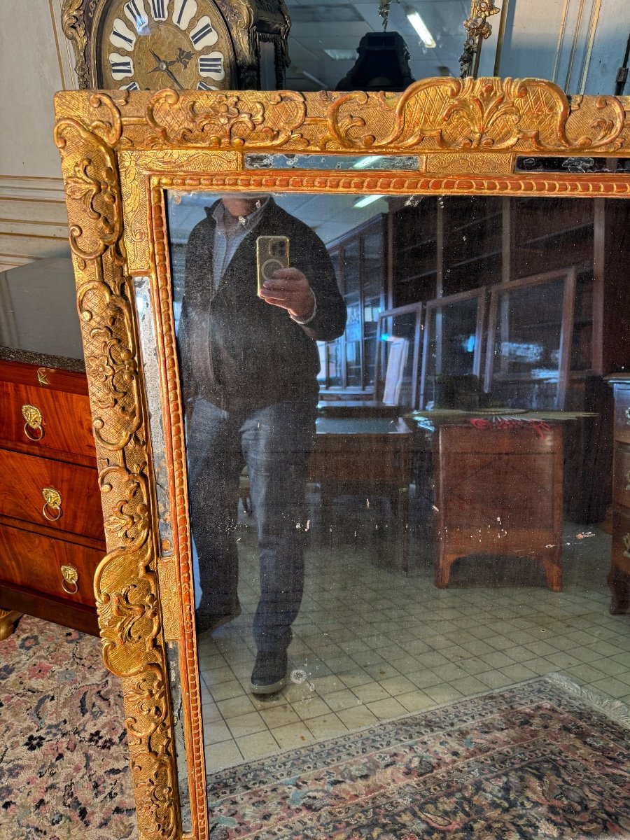 Grand Miroir D époque Régence Début 18 Eme -photo-2