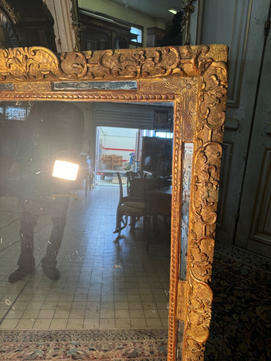 Grand Miroir D époque Régence Début 18 Eme -photo-3