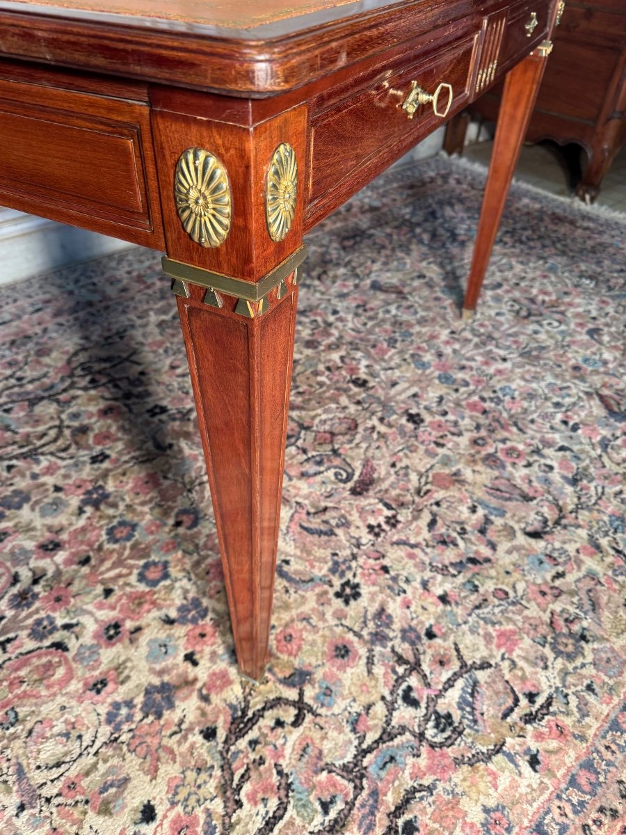 Louis XVI Style Desk In Mahogany And Bronzes -photo-2