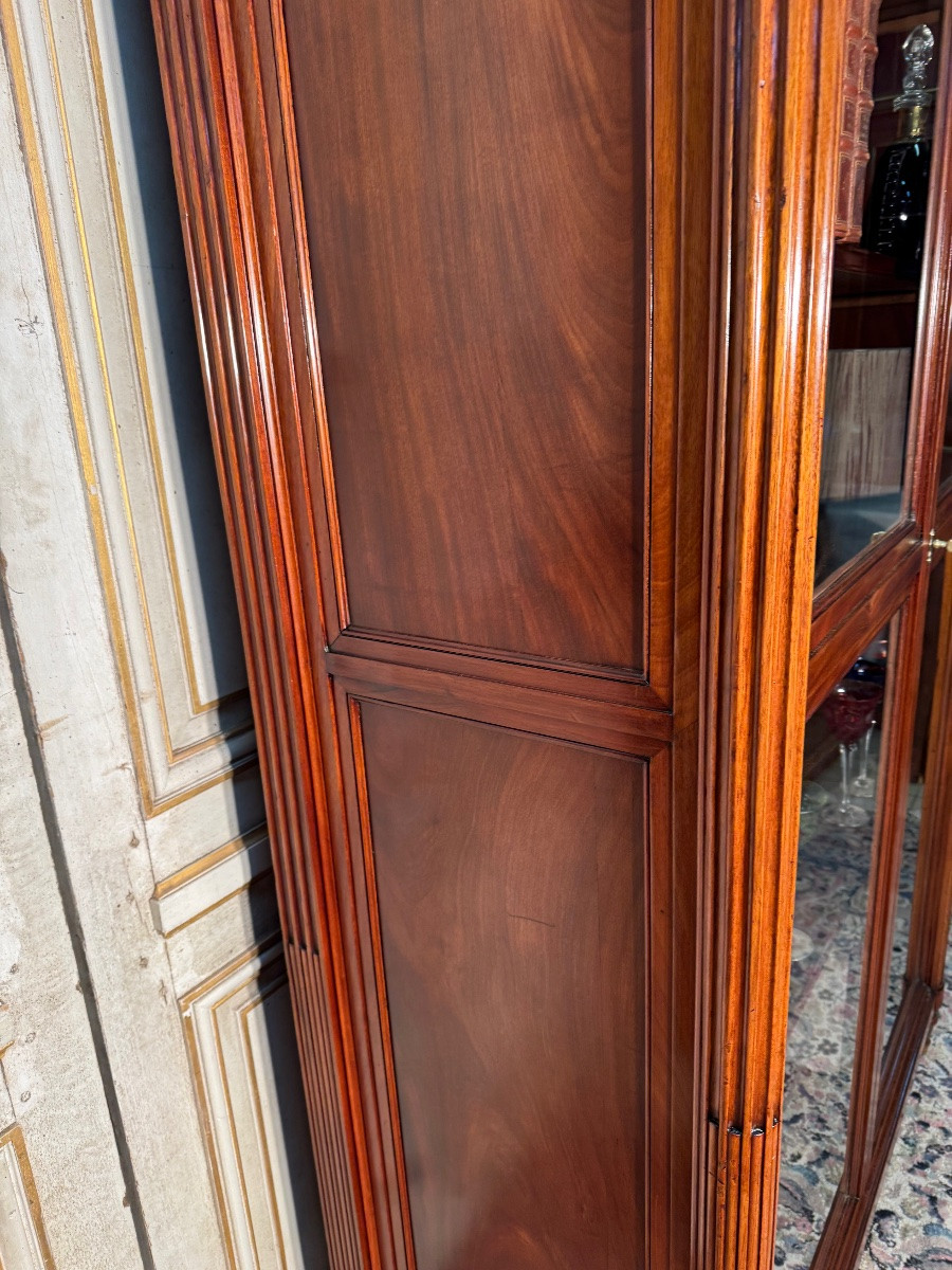 Large Louis XVI Mahogany Library, 19th Century -photo-4