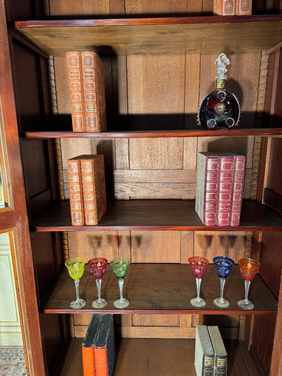 Large Louis XVI Mahogany Library, 19th Century -photo-4