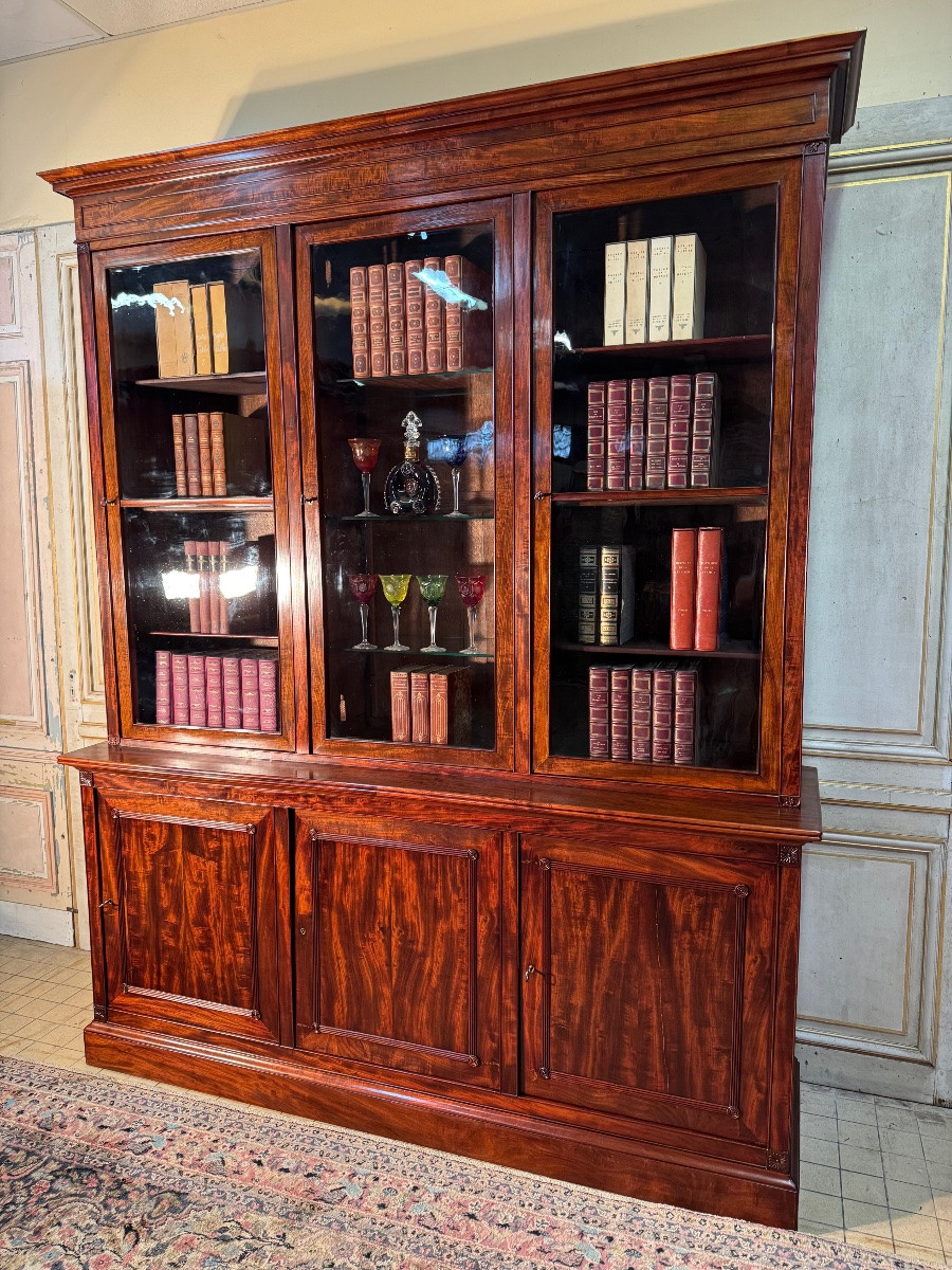 Large 19th Century Mahogany Bookcase -photo-2