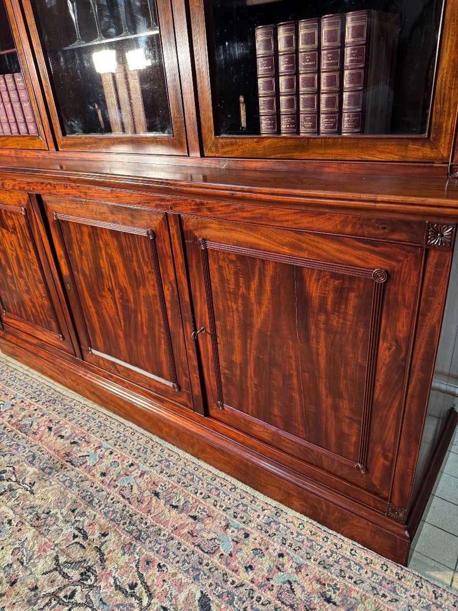 Large 19th Century Mahogany Bookcase -photo-3