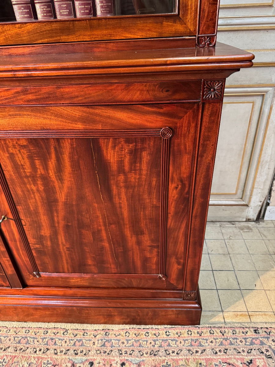 Large 19th Century Mahogany Bookcase -photo-4
