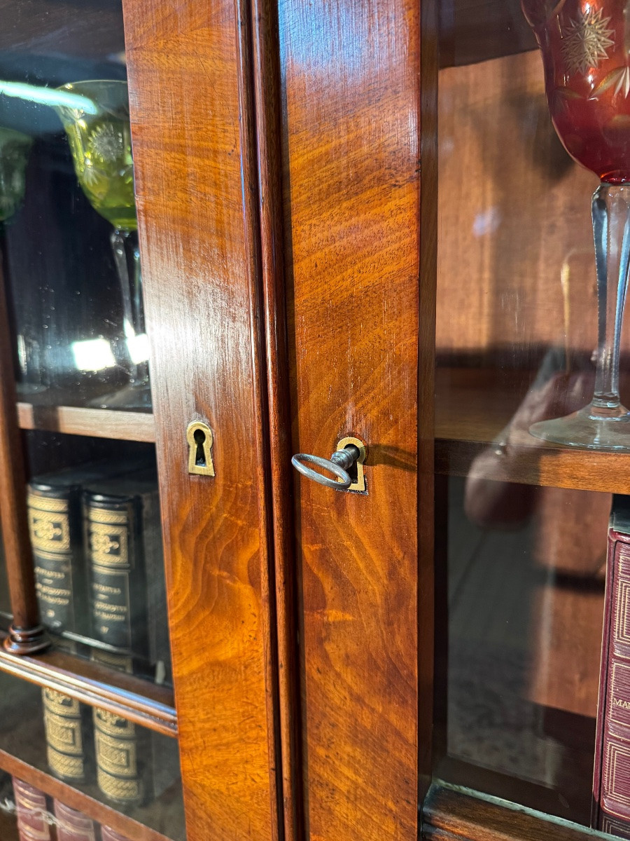 Large 19th Century Mahogany Bookcase With 8 Doors-photo-1