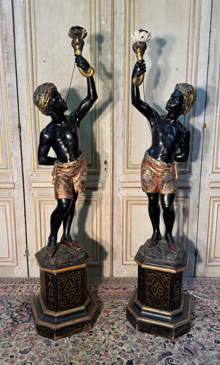 Pair Of Nubian Venice 19th 