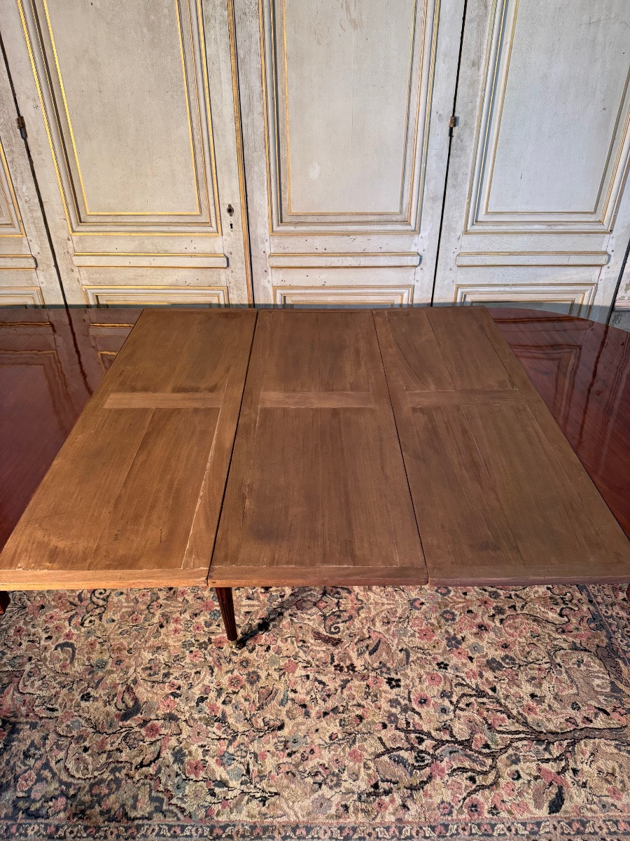 Large Louis XVI Period Mahogany Dining Table, 18th Century -photo-4