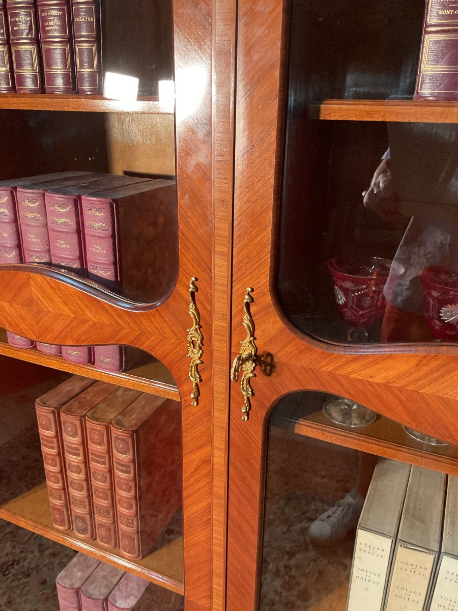 Rosewood And Bronze Bookcase -photo-1