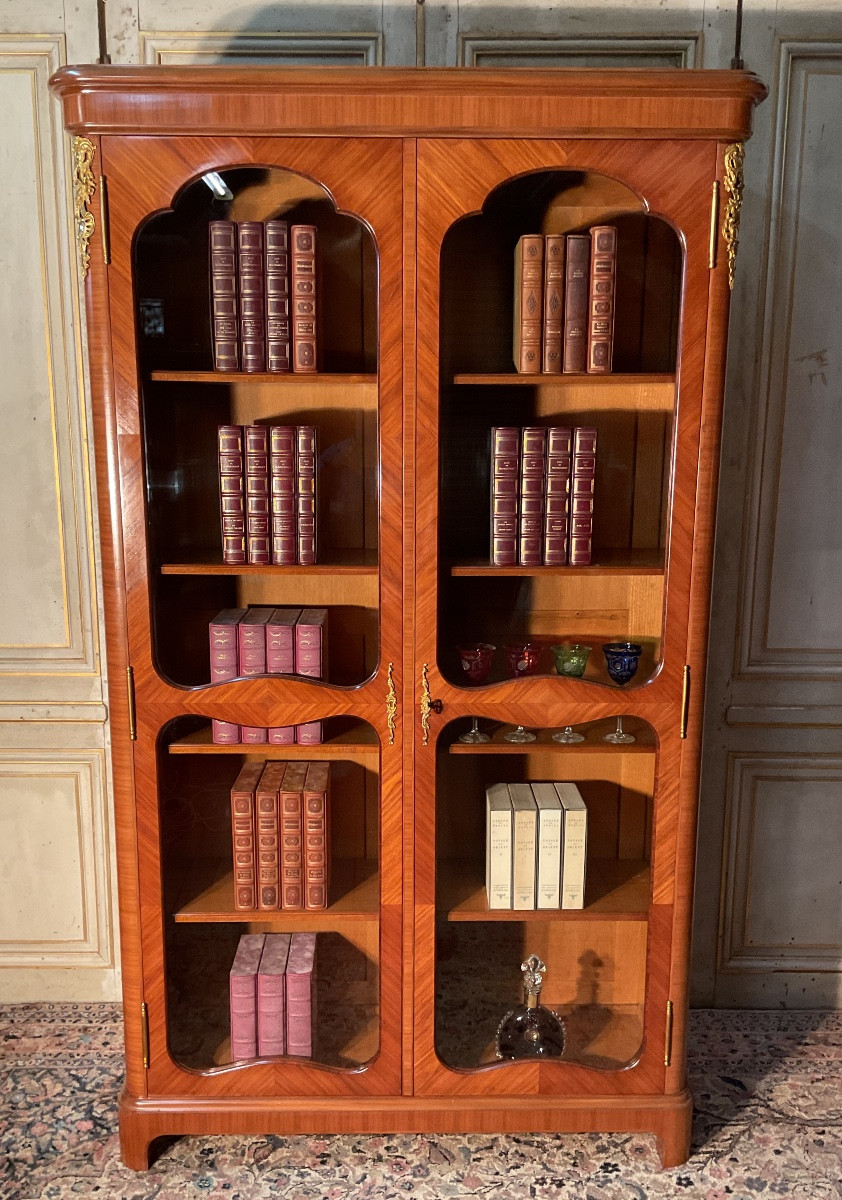 Rosewood And Bronze Bookcase 