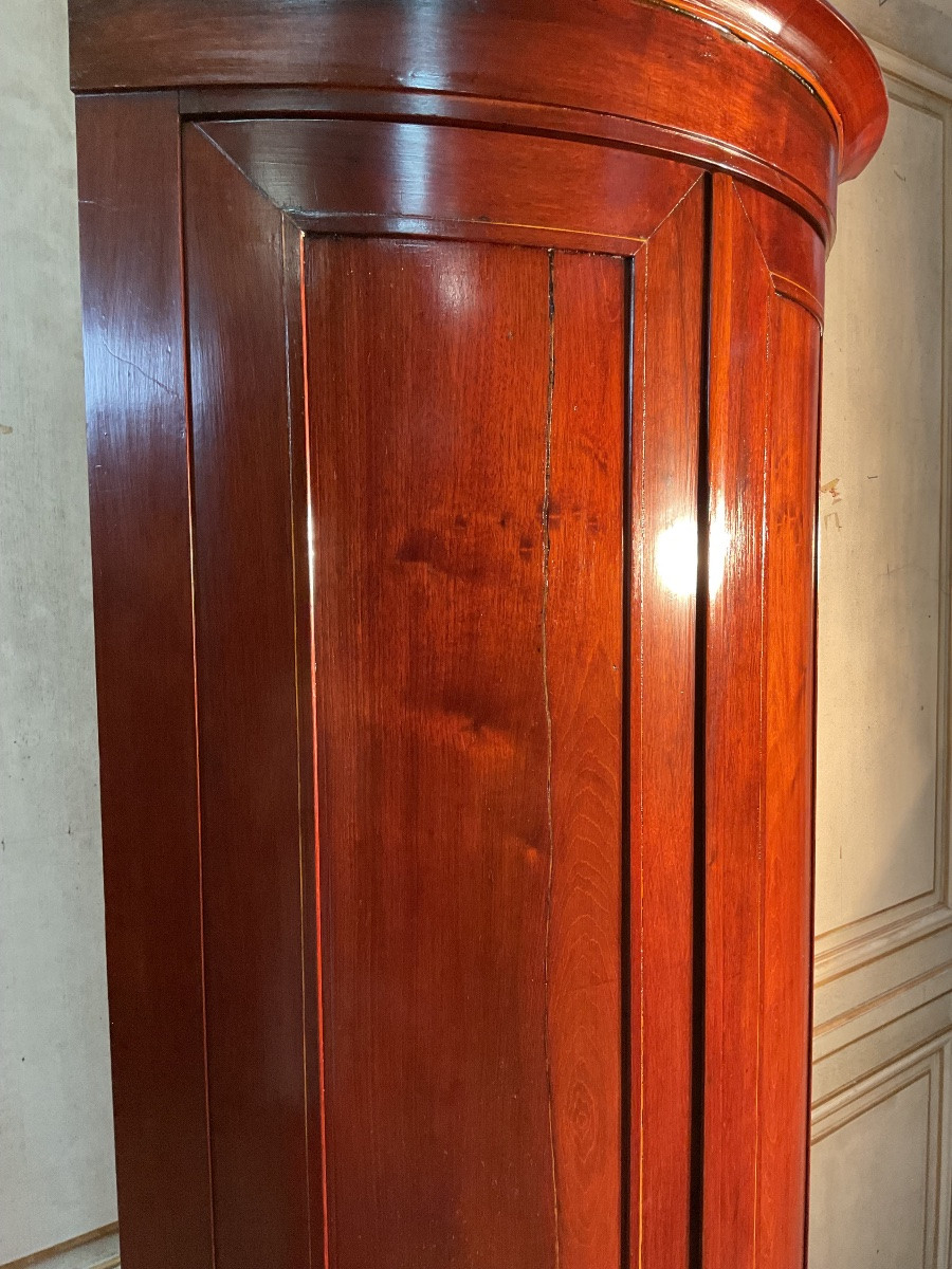 Louis XVI Period 18th Century Mahogany 2-door Corner Cabinet, Port Work -photo-4