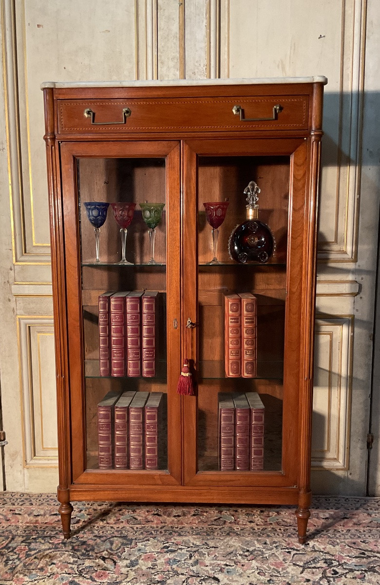 Louis XVI Mahogany Display Case, 19th Century -photo-2